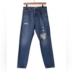 Levi’s | High waist distressed skinny straight wedgie jeans